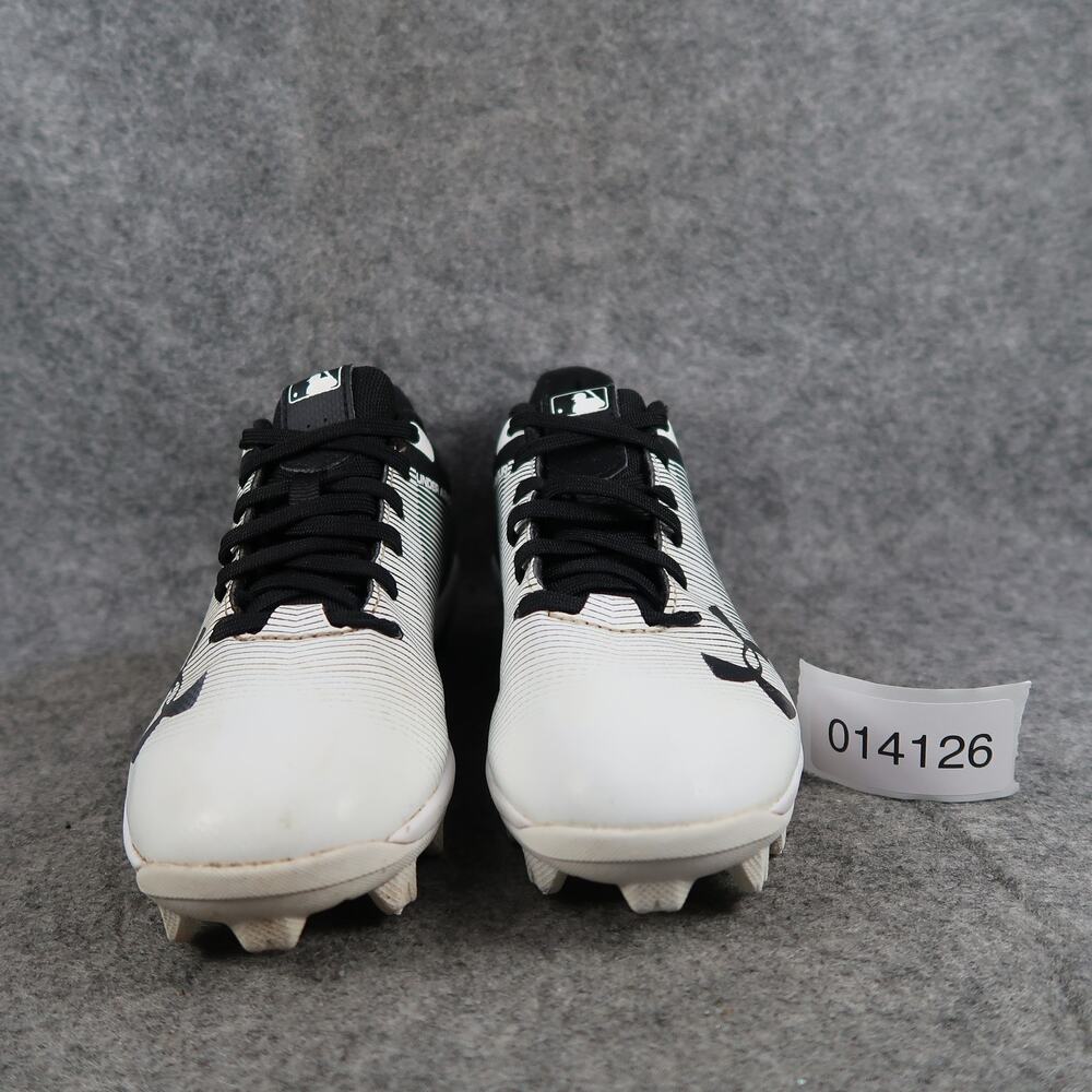 Under Armour Shoes Kids 1 Baseball Cleats Leadoff Low RM Black White Lace Up - Picture 2 of 12